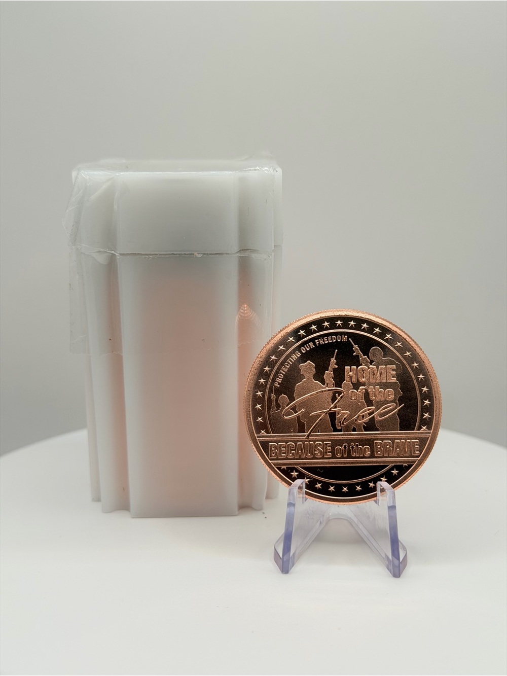 1 oz .999 Fine Copper “Home of the Free Because of the Brave” Collectible Round